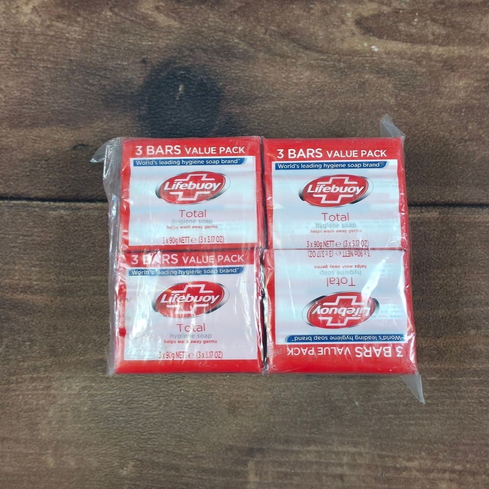Lifebuoy Hygiene Soap Bars 12 Pack 90g Red New Total Germ Protection Value Pack